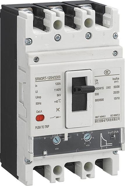 TM可调节的模制箱断路器80A/100A/125A/160A 3P（3P+N）0.7-1.0in