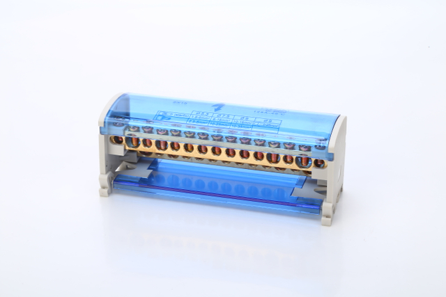 2P-15 DIN 导轨接线端子模块化螺钉连接配电块箱通用电线接头